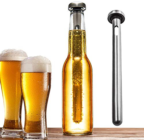 Merrday Bierkühlstock, Bier-Kühler-Stock-Edelstahl-Weinkühler-Bier-Getränk Kälterer U. Längerer Wein-Zusätze für für Haus-Stab-im Freienstrand-Partei BBQ-Trinken, 2 Satz