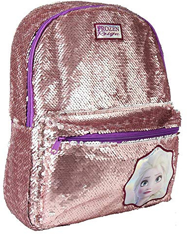 Cerdá Unisex barn Mochila Lentejuelas Metalizada Frozen 2 Metallic paljett Casual ryggsäck, flerfärgad, flerfärgad, 31.0 x 41.0 x 13.0 cm