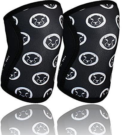 Mammal Strength Ginocchiere (1 paio) - V2 - Supporto per ginocchiere avvolgenti di alta qualità, compressione in neoprene da 7 mm (Gray XL)