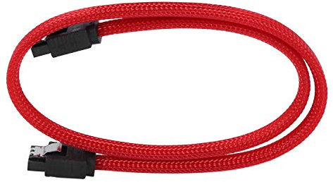 dati SATA 3.0 III SATA3 7pin 6Gb/s SSD Cavi HDD dati con manicotto in nylon Versione Premium (rosso)