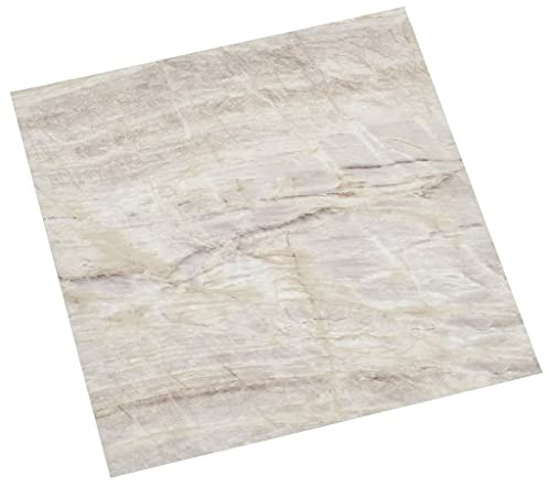 vidaXL 20x PVC Fliesen Selbstklebend Vinyl-Fliesen Bodenbelag Vinylboden Laminat Dielen Fußboden Laminatboden Fliese Bodenfliesen 1,86m² Beige