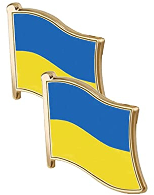Ukraine-Flaggen-Anstecknadel, Ukraine-Flaggen-Abzeichen, ukrainische Flaggen-Anstecknadel, Brosche, Anstecknadeln für Krawatte, Anzug, Hemd, Hut, Tasche (2 Stk)