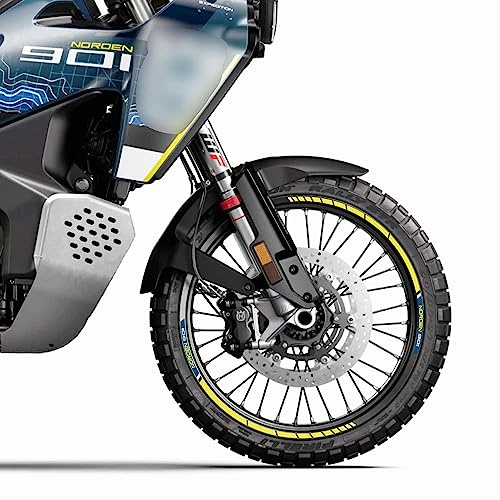 LABELBIKE Motorrad Aufkleber Felgen Räder kompatibel mit Husqvarna | Norden 901 2023, Streifen, Felgen, Tuning-Kit, Dekoration