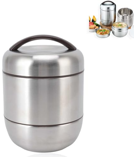 Boîte à Lunch Isotherme Empilable En Acier Inoxydable, Thermos Pour Aliments Chauds, Collations, Aliments, Bocal Isotherme, Bento, Boîte à Lunch, Récipient à Déjeuner Pour Bureau, Pique-nique, Voyage