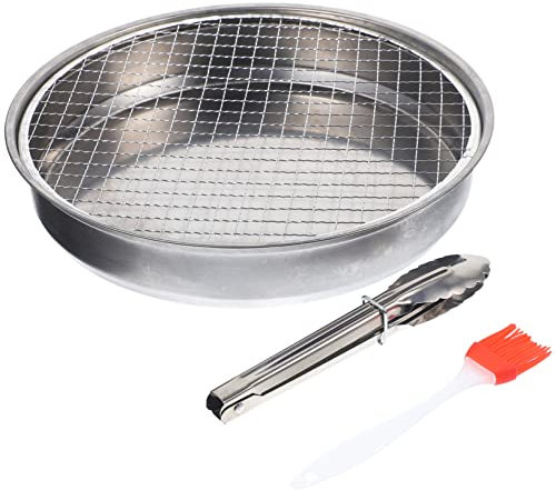 Sosoport Mini Holzkohlegrill Tragbar Outdoor Grillrost Aus Edelstahl Einweggrill Mit Set Für Camping Grillkocher Mit Guter Luftzirkulation Bruchfester Kocher Für Grillfreunde