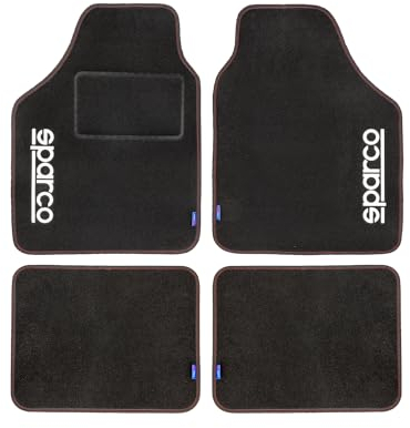 SPARCO Fußmatten Automatten Universal Rot Linie Autoteppich Alwettermatten 4X