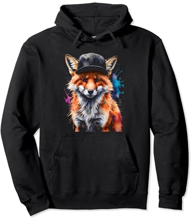 Fuchs Snapback Cap Cool Tier Aufdruck Design Print Pullover Hoodie