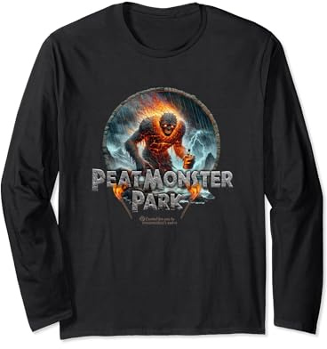 Whisky Design Peat Monster Park Monster with Bottle Whisky Long Sleeve T-Shirt