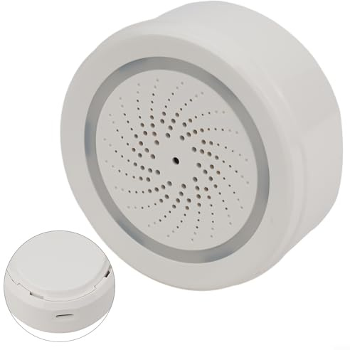 Sirène d'alarme intelligente WiFi avec stroboscope visuel et haut-parleur 100 dB, sirène d'alarme multifonction contrôlée par pour Tuya Application