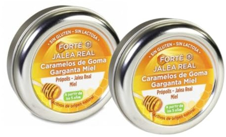 Forté Caramelos Goma Miel Pack x2, Agradable Sabor y Alivio para Garganta, Con Miel, Jalea Real y Própolis. - 90 Caramelos. Forté Pharma | Pack 2 x 45 caramelos con miel, própolis y jalea real para suavizar la garganta y el cuidado diario de las vías respiratorias
