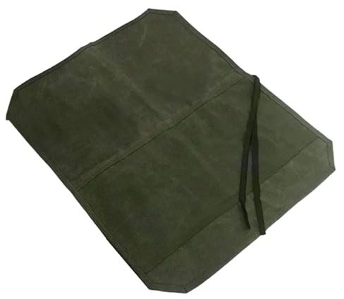 Rollo de cuchillos para chef - Portacuchillos multiusos Roll Bag,Cuchillos de lona resistente de 7 compartimentos Funda para cuchillos de lona con correa ajustable para utensilios de cocina, verde