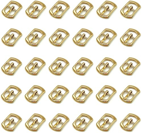 Niuhong 30 Pcs Rollschnalle Gürtelschnalle Klein Leder Metall Mini Schnallen Hardware Dornschließe Schuhschnallen Herstellung Gürtel Schuh Taschen Handwerk DIY Zubehör