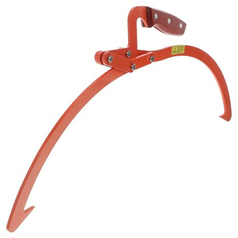 DECOMELODY Heavy Duty Log Tongs and 2- Timber Lifting Hook Non-Slip Grip, Alloy Iron Log Dragging Grabber for Firewood and Skidding