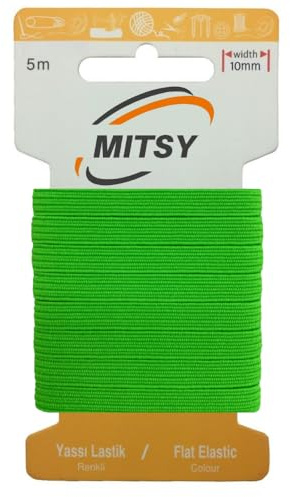 MITSY slitstarka gummiband för sömnad bred 10 mm tjock gummisnodd för byxgummi hushåll gör-det-själv hantverk tyger för sömnad