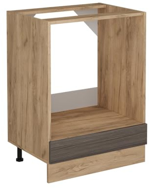 Vicco Herdumbauschrank R-Line, Edelgrau, 60 cm