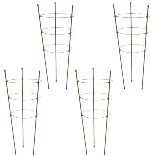 pokm toolsmarket - 2er Set 60cm Rankhilfe Gurkenturm für Pflanzen – Stützringe – Pflanzstütze für Tomaten, Gurken, Kletterpflanzen – Robuster Pflanzenkäfig