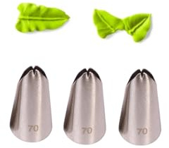 Leaf Piping Tip #70 – Cake Decorating Tip for Leaves and Petals,3 Pcs