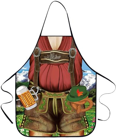 Cosysparks Grillschürze Lustig, Neuheit Koch Schürzen Lustig Oktoberfest Schürze für Grill Bierfestival Witz Geschenk Neuheit Geschenke