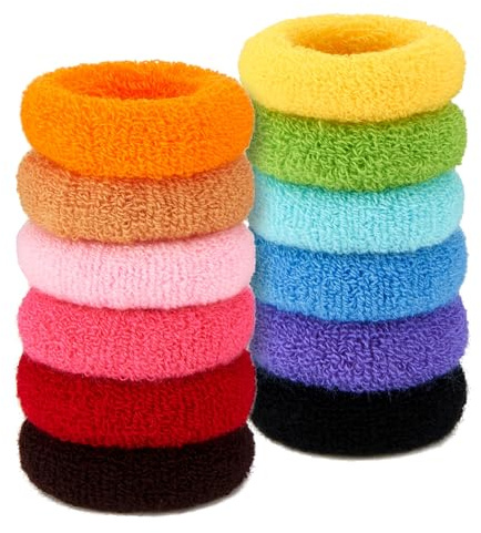 ZOUIQSS 12 Stück Haargummis, haarschonend, dickes Haar, elastische Gummibänder, Haarschmuck, nahtlos für Damen (Style 15)