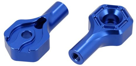 Set: CNC Blinkerträger vorn, Blau, Aluminium, M8, LED - für Simson S51, S50, S70, S83