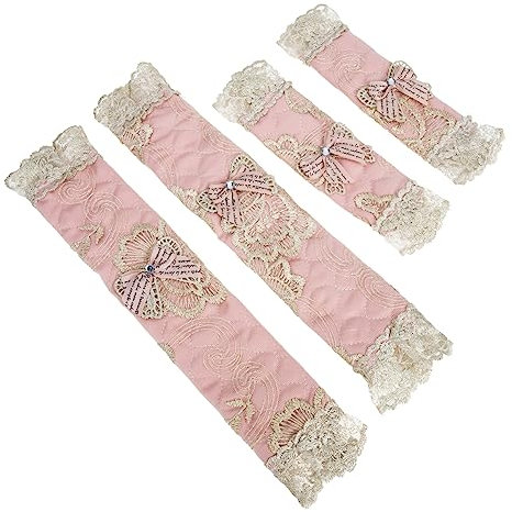 Homoyoyo Coprimaniglia per Frigorifero 2 Paia Coperture Decorative in Protezione Antipolvere per Design Regolabile per Frigorifero e Congelatore