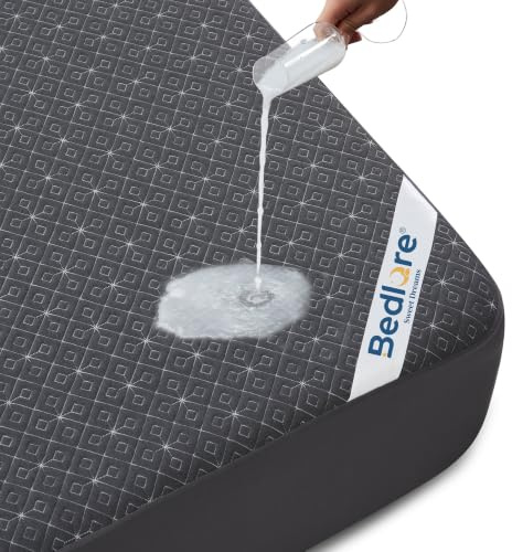 BEDLORE Protège Matelas 180x200 cm, Imperméable Housse Protection Matelas | Bonnet 40 cm avec Élasticité Tout Autour, Alèse Souple et Respirant Drap Housse, Certifié Oeko-TEX, Protege-Matelas Gris