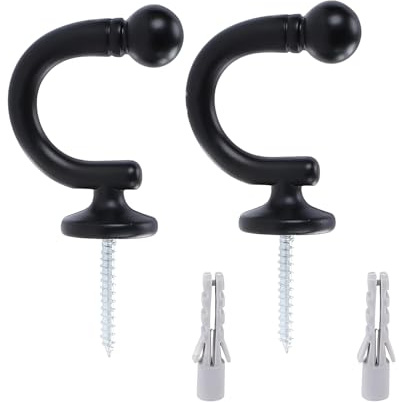 2-Pack Durable Aluminum Curtain Tie Back Hooks for Versatile Home Organization and Stylish Décor
