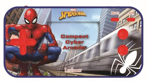 Lexibook, Spider-Man Consola Cyber Arcade, JL2367SPLXB | 150 juegos, LCD color, funciona con pilas, azul