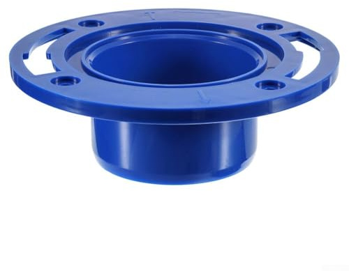 Vibsky Kit di riparazione flangia WC per tubi di scarico da 3-4 pollici, flangia di ricambio per armadio a pavimento in ABS, raccordo esteso blu per un'installazione stabile del WC e prevenzione del
