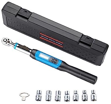 CVFRDD Chiave dinamometrica digitale 3/8in Testa a cricchetto bidirezionale Utensili manuali for la riparazione di biciclette regolabili professionali 1,5-30/4,2-85 Nm per bicicletta(1.5-30 N-m)