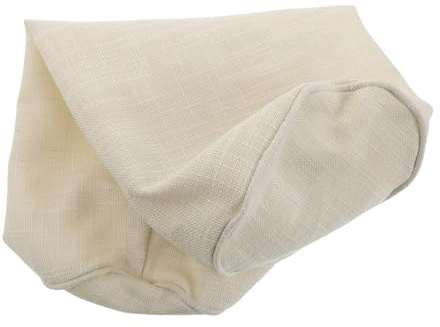 Housoutil Federa Cerniera e Cilindrico in Bianco Lino Cuscino Cotone Removibile, Traspirante e Facile da Pulire, per Casa e Divano