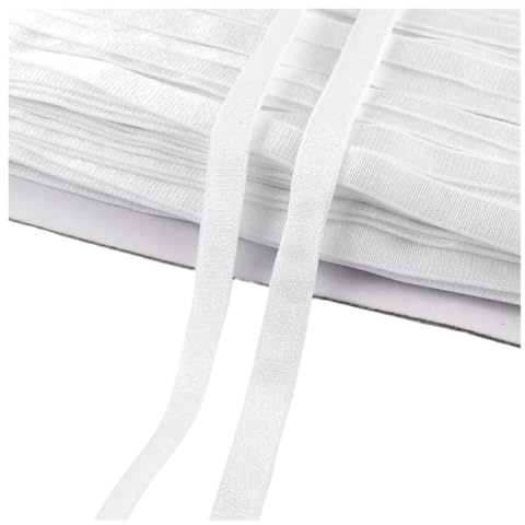 Banda elástica de nailon for ropa interior, 5/10M, 6-30mm, correa for el hombro, sujetador, bandas de goma suaves, pantalones, cinta elástica, accesorios de costura DIY(Bianco,5Meters,18mm)