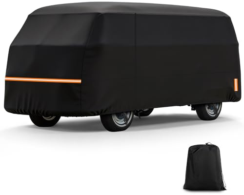 Coviek Wohnmobil Abdeckung für VW T1 T2 T3, Wasserdicht, UV-Beständig | 420D Oxford Gewebe Autoabdeckung, PU-Atmungsaktiv Wohnmobilabdeckungen, Auch für Eine Reihe Von Wohnwagen, 457 × 184 × 196 cm