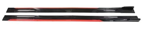 Seitenschweller Für Autos Für VW Für Golf 8 Für MK8 Für GTI Für ID 4 6 Universal 2, M Seite Schweller Verlängerung Rocker Splitter Diffusor Winglet Flügel(Red and Black 2m)