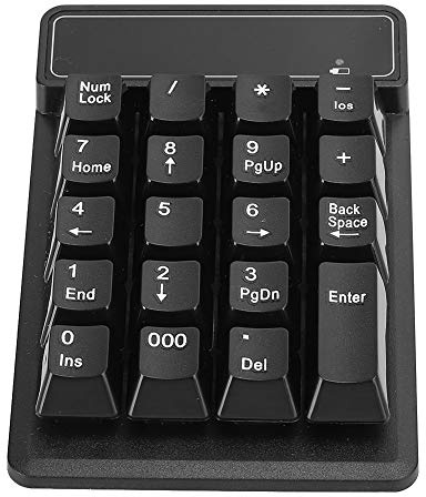 Tomantery Pavé Numérique Bluetooth Sensation Tactile Confortable Étanche pour Les Employés de Bureau Pavé Numérique Bluetooth 19 Touches Connexion 10 Millions de Clics pour Bureau de