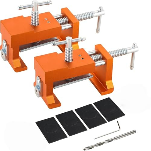 Racocou 2 Pack Quick Release Bar Clamps Heavy Duty F Style Clamps for Woodworking Cabinet Installation and Face Frame Assembly Adjustable Grips 300 lbs