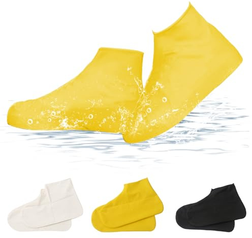 FOSDICK 3 Paia Copriscarpe Impermeabili, Copri Scarpe per Pioggia, Copriscarpe Monouso/Riutilizzabili, Copriscarpe Antipioggia in Lattice Unisex, Proteggi Scarpe per Pioggia, Neve, Strade Fangose