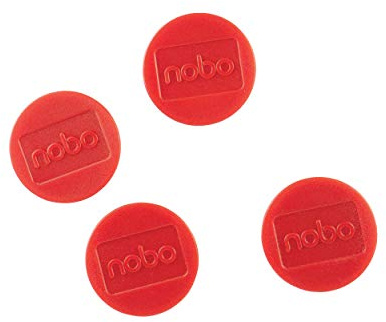 Nobo Magnete für magnetisches Whiteboards, 4 Stück, 38 mm, Blau, 1901453