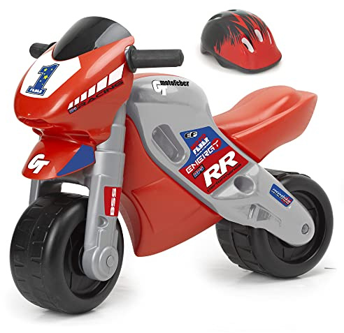 Feber - Motofeber 2 Racing Rider, Laufräder mit Helm, für Kinder von 18 Monaten bis 3 Jahren, rot, Famosa (800008171)