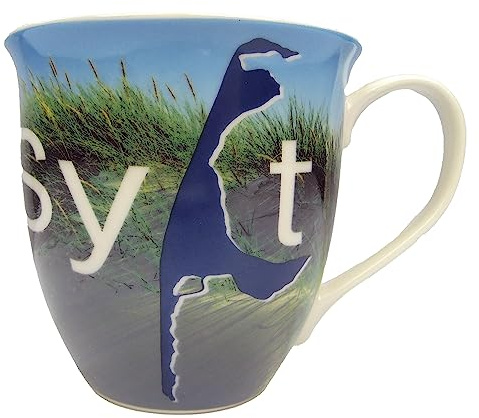 Osters Muschel-Sammler Shop Kaffeebecher Krug Sylt – Blau-Weiß mit Syltmotiv, Strandtasse
