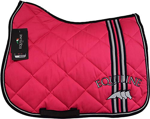 Equiline englische Sattelunterlage, ergonomisch, Rombo Gabry, Fucsia (020), FDN - dressage rettangolare ergonomico