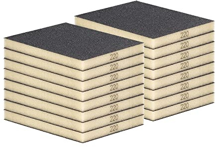 Schleifschwamm Schleifmatte I Körnung K220 16er Set FEIN I DIY, Handschleifer für verschiedene Materialien geeignet I weiches anpassungsfähiges Schleifmittel, Schleifklotz, Schleifblock