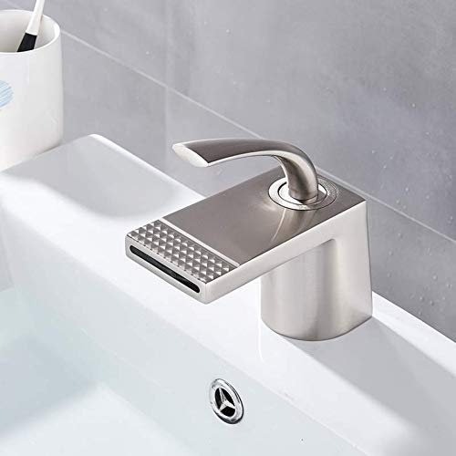 YHSGY Waschtischarmaturen Chrom Waschbecken Bad Wasserhahn Deck Montiert Heiß Kaltes Wasser Mischbatterie