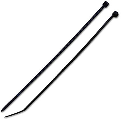 Nylon Cable tie Heavy-Duty 6-inch, 20-Pound tensile Strength, 100 Pieces, Nylon Cable tie, Width 0.1 inch / 2.5 mm, Black, UV Resistant Indoor and Outdoor