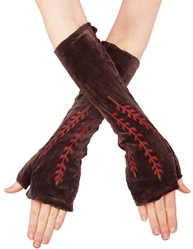 PUREWONDER Damen Armstulpen Samt Handstulpen Design Nr. 14