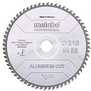 metabo Sägeblatt aluminium cut - professional, (Maße 305x2,6/2,2x30, Z84 FZ/TZ 5°ne, spezielle Zahngeometrie, perfekte Schnitte, Hartmetallqualität) 628448000