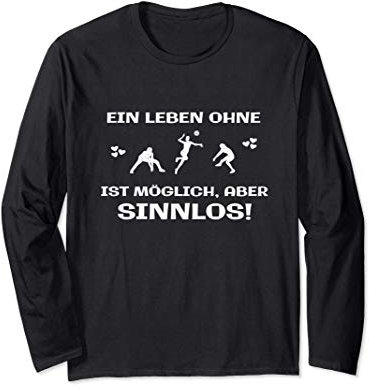 Volleyball Spruch Lustig Beachvolleyball Aufschlag Trikot Langarmshirt