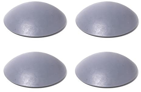 4 x sossai® Türstopper Wand selbstklebend | Türpuffer | TP Spot Grey | Ø 60 mm | Farbe: Grau | Wandschutz Türklinke | Wandpuffer