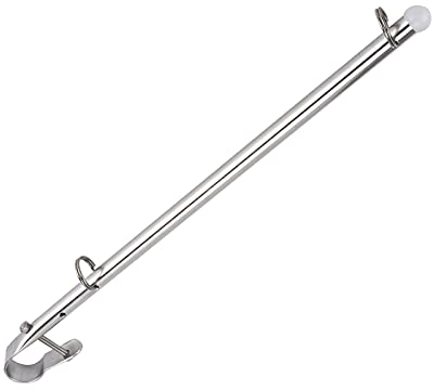 Bootsflaggenstab 40 Cm / 15,7 Zoll Bootsflaggenstab Edelstahl-Schienen-Hardware-Beschläge für Schiffe Yacht Bootsflaggenpfosten Flaggenhalter Flaggenstock Marine Zubehör