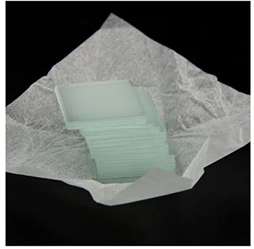 ZTBH Mikroskop-Zubehör-Kit 100 Teile/Box 50x50mm großes mikroskop Glas gleiten zubehör 0,13-0,17mm Mikroskopische Objektträger
